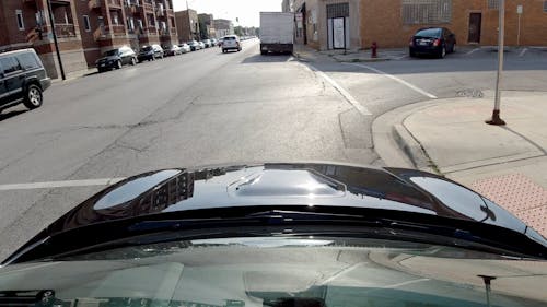 Video Of A Moving Black Car On The Street