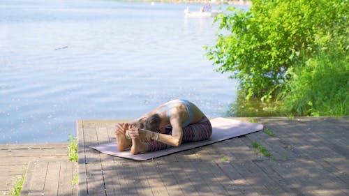 Video Of Woman Doing Stretch Exercises Outdoors