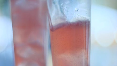 Close-up View Of An Ice Cold Drink