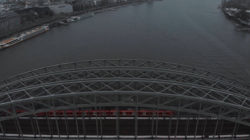 Drone Footage Of Bridge