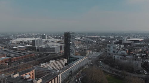 Drone Footage Of Cityscape