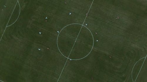 Drone Footage Of Football Match 