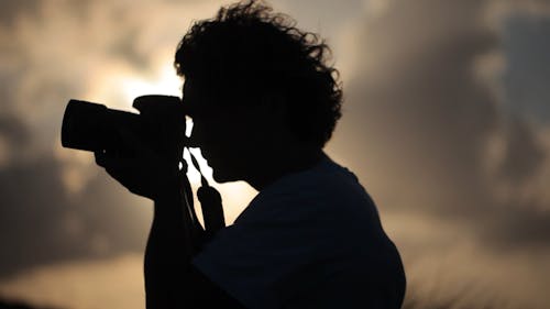 A Man Taking Photos