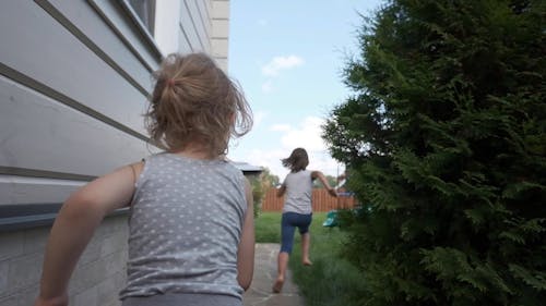 Children Running to the Playground