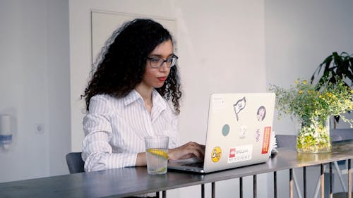 Woman Using A Laptop