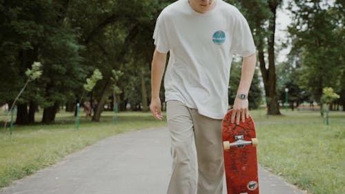 Young Man On A Skateboard