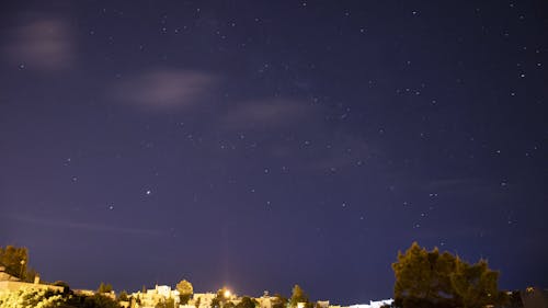 Time Lapse Video Footage Of The Starry Sky At Night