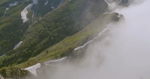 Video Of Moving Clouds Beside Mountains 