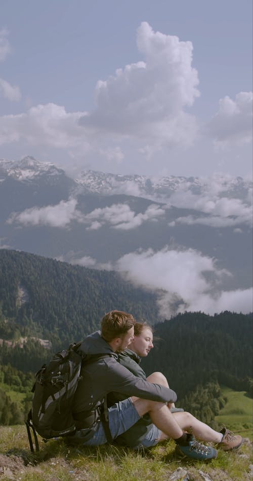 Video Of Couple On Top Of The Mountains