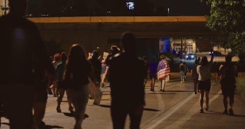 Black Lives Matter Protest March Happening In The Street