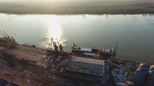 An Aerial Footage of a Container Port