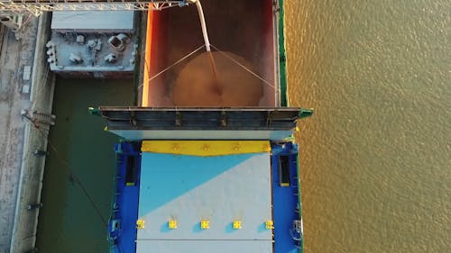 Loading A Cargo Ship For Transport