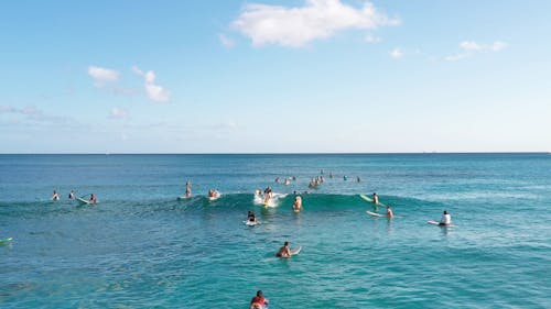 Surfer Riding A Sea Wave