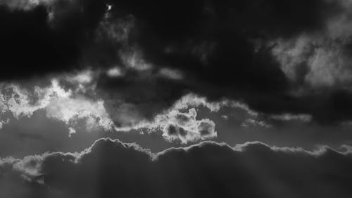 Monochrome Time-Lapse Video Of Clouds
