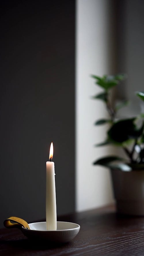 Shallow Focus of Burning Candle