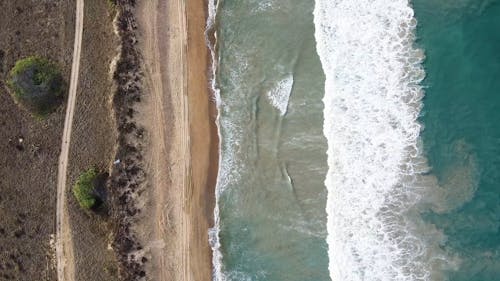 Drone Footage of Beach Shore