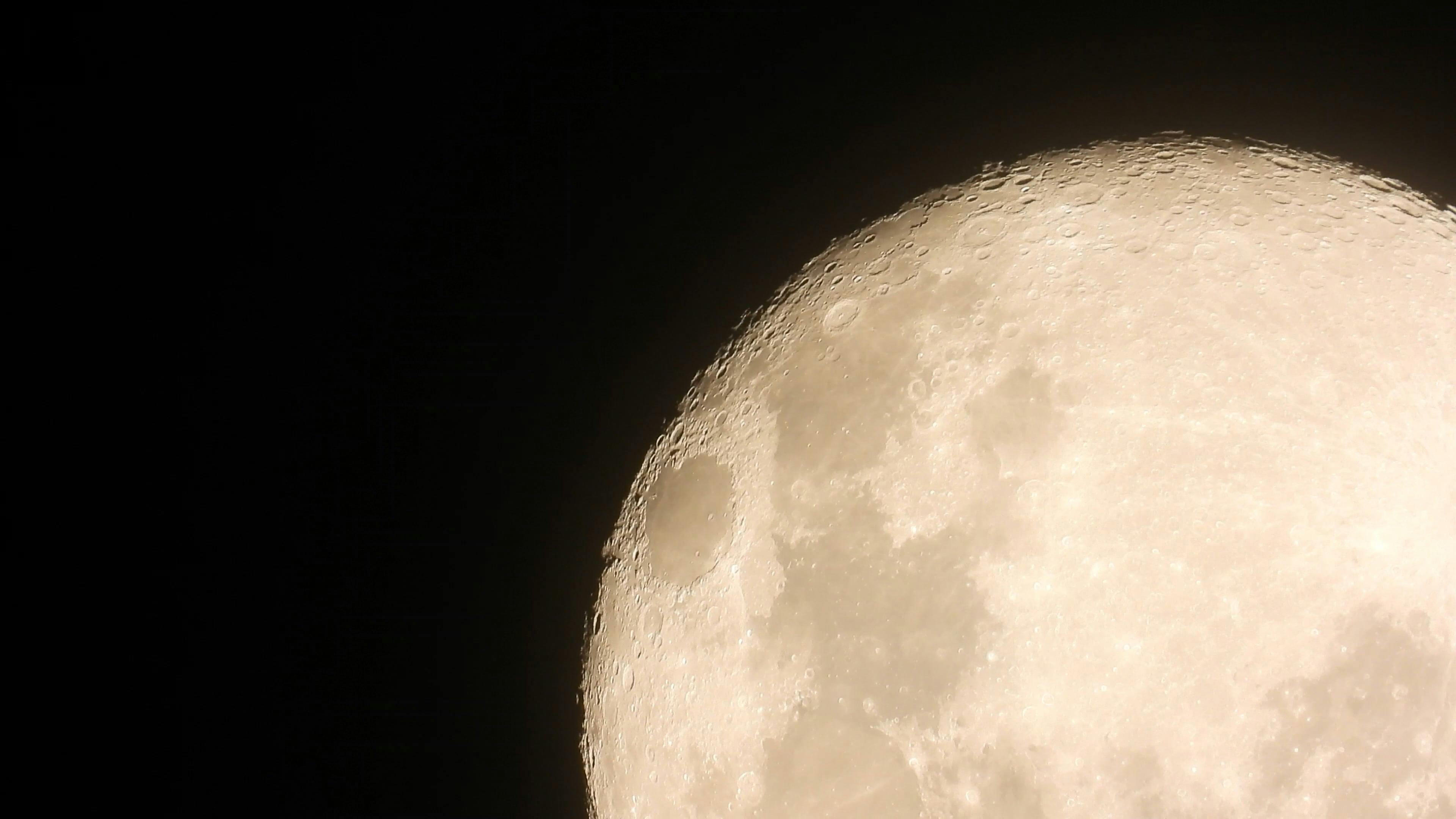 The Moon On Its Waxing Gibbous Phase · Free Stock Video