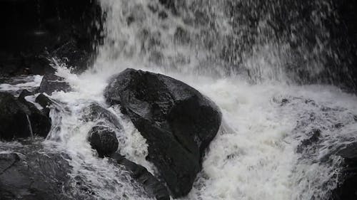 Close up of Cascading Waterfalls in a River