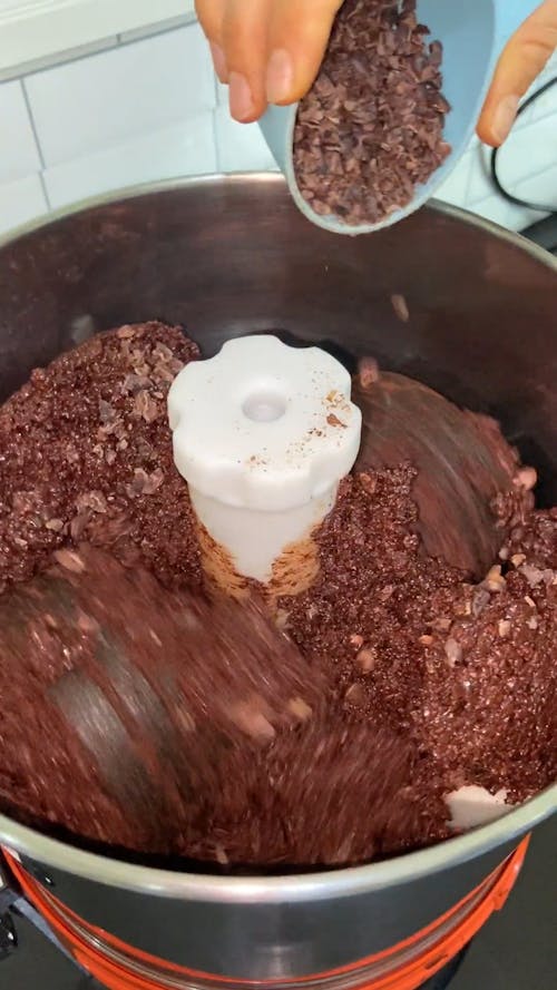 Grinding And Mixing Chocolate Flavor Flat Rice