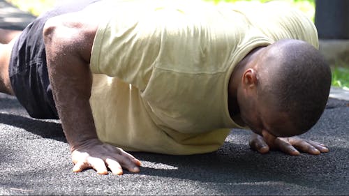 Man Doing Push-Ups