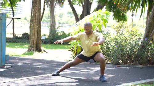 Man Doing Leg Exercise
