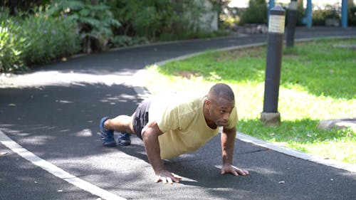 Man Doing Push-Ups