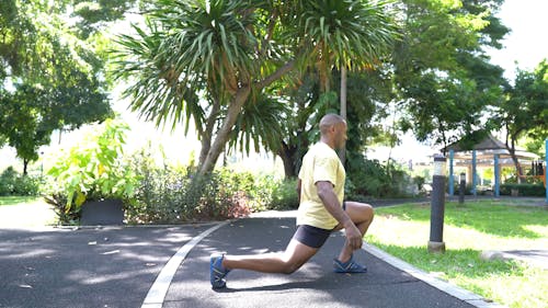 Man Doing Leg Exercise