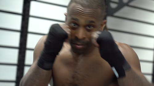 A Man Showing His Rapid Punches