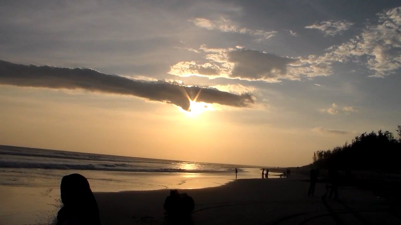 People On The Beach Looking At Sunset Free Stock Video Footage, Royalty ...
