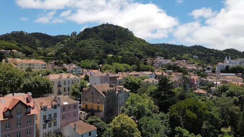 Drone Footage of a Castle on the Hills