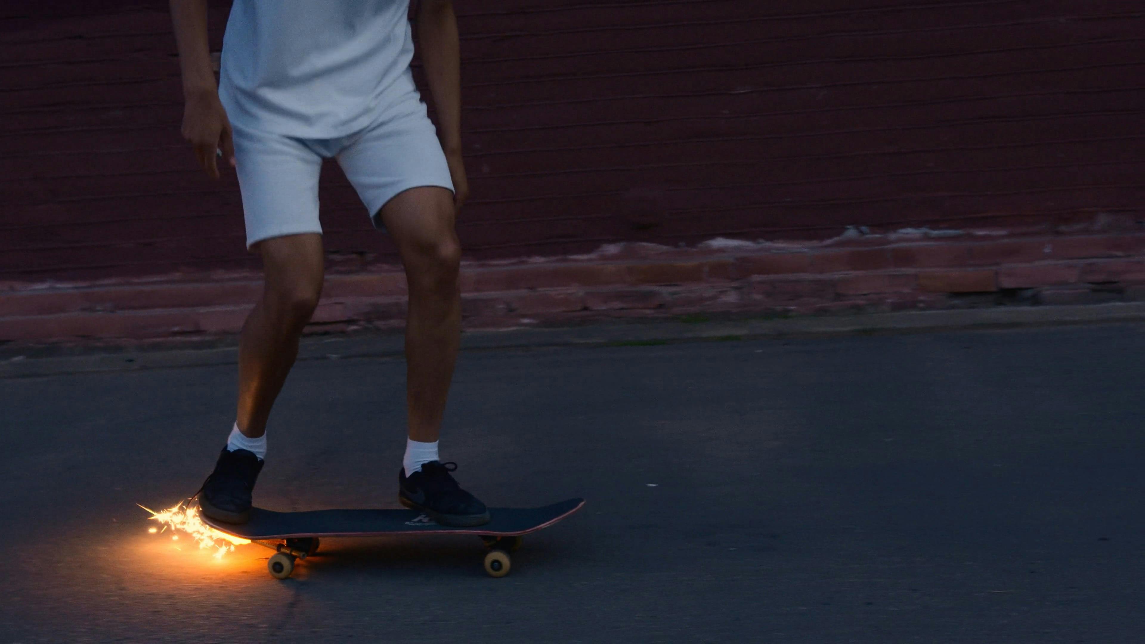 Man Skateboarding on Sidewalk · Free Stock Video
