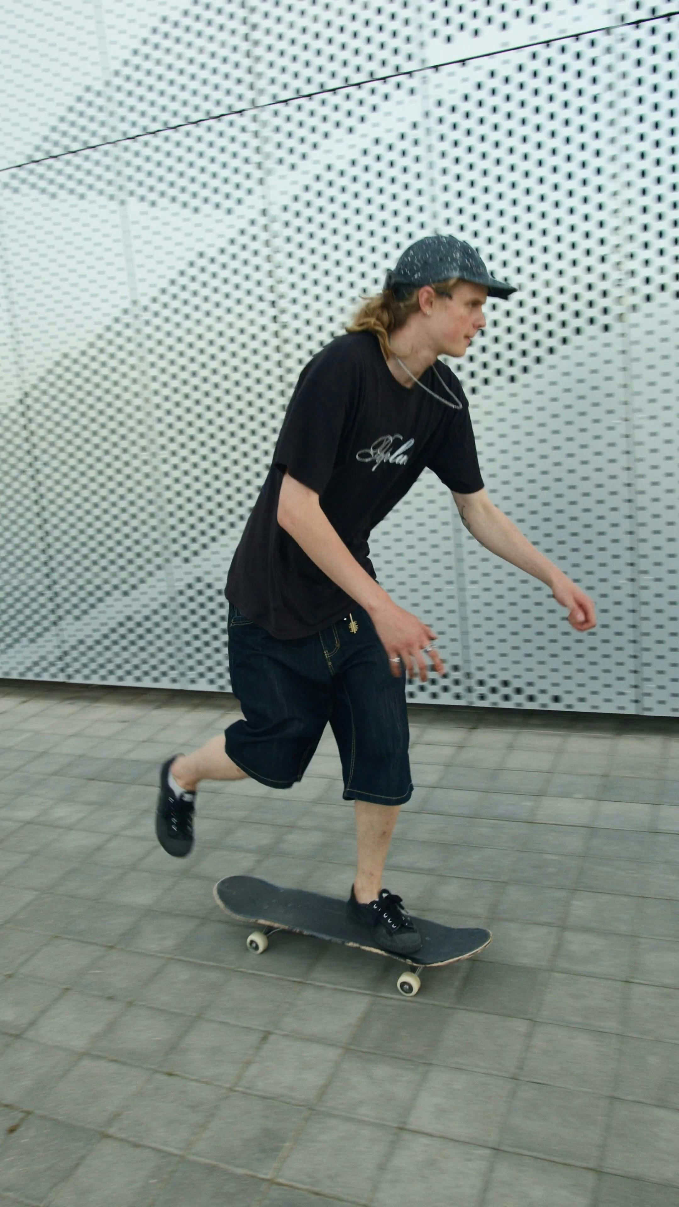 A Boy Skateboarding at a Park · Free Stock Video