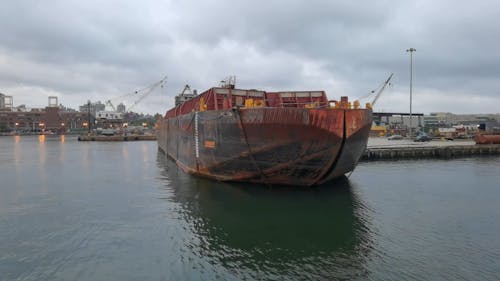 Anchored Ship at the Harbor