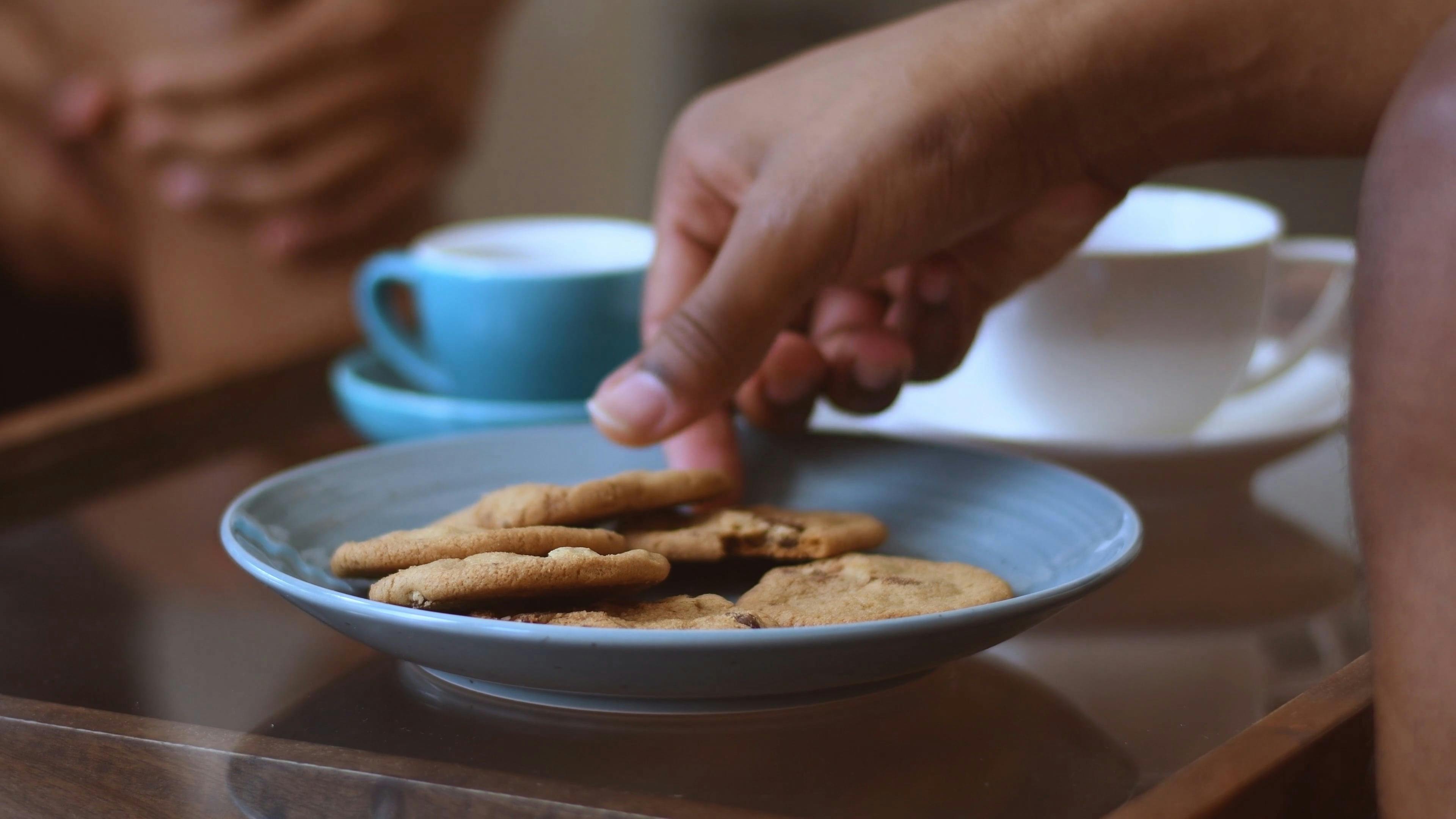 A Person Eating A Cookie · Free Stock Video