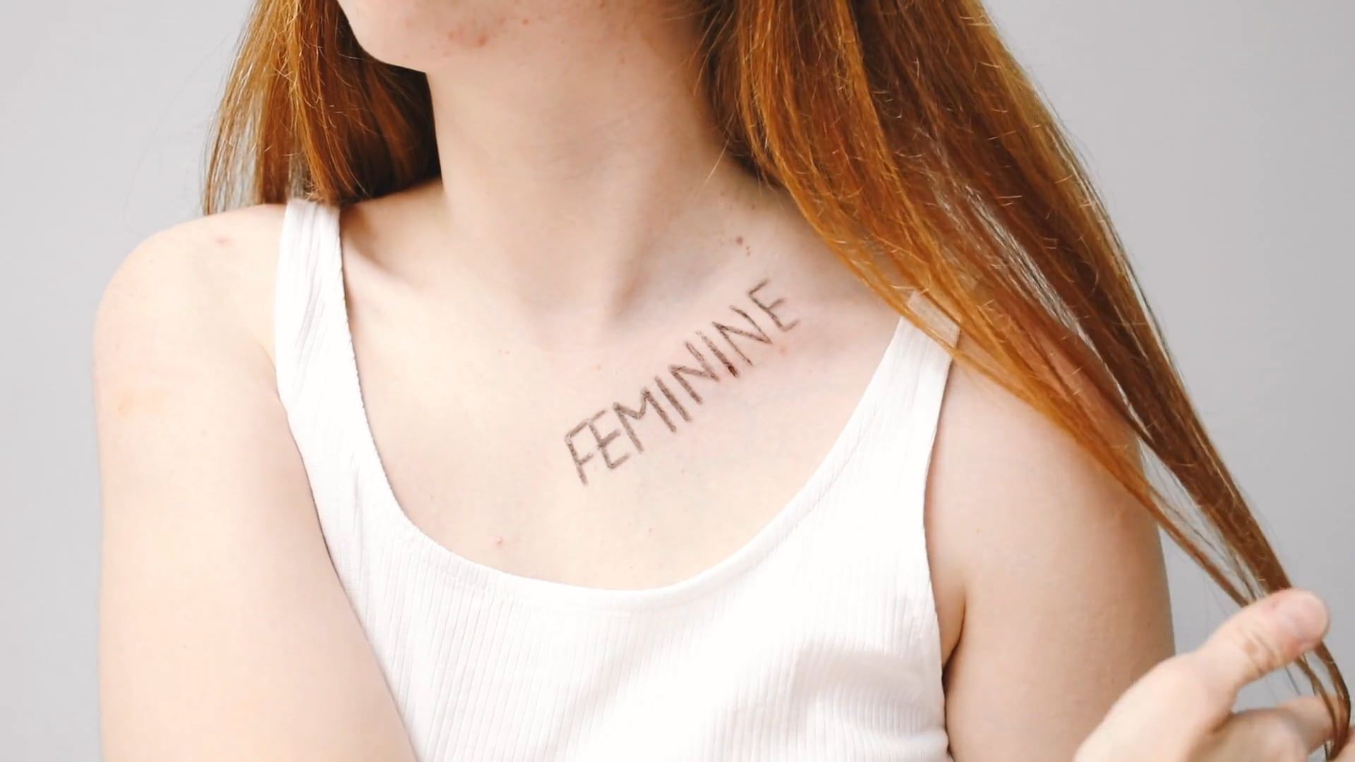 Feminine Word on Woman's Chest Free Stock Video Footage, Royalty-Free ...