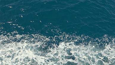 aerial view of the sea s blue waters
