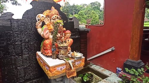 A Ganesha Altar with Offerings
