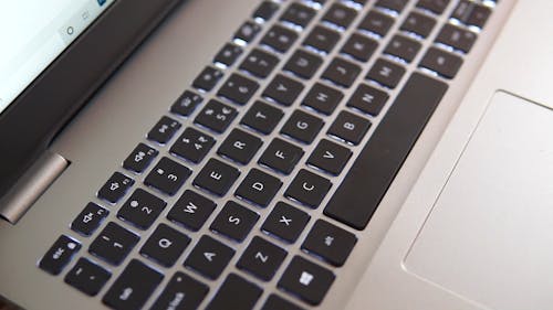 Person Typing on a Laptop