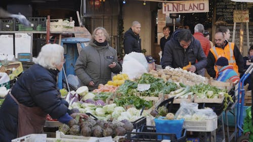 Vendors Selling at the Campo De Fiori Marketplace