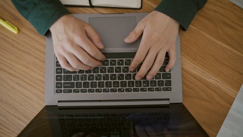 Person Working on a Laptop