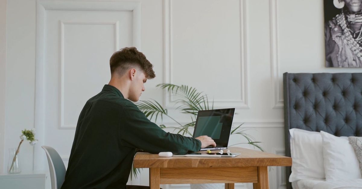 Man Using Computer 4k Man using Laptop Free Stock Video Footage, Royalty-Free 4K & HD Video Clip