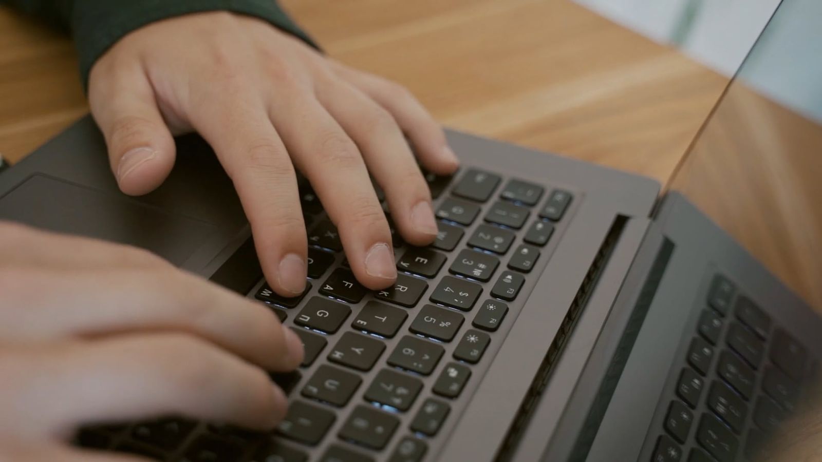 A Human Hand Busy Working On a Computer Laptop Free Stock Video Footage ...
