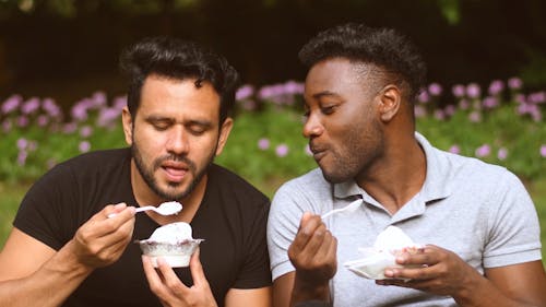 A Couple Eating Ice Cream