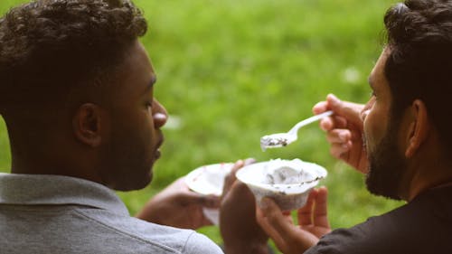 A Couple Eating Ice Cream