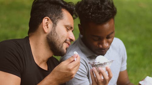 A Couple Eating Ice Cream