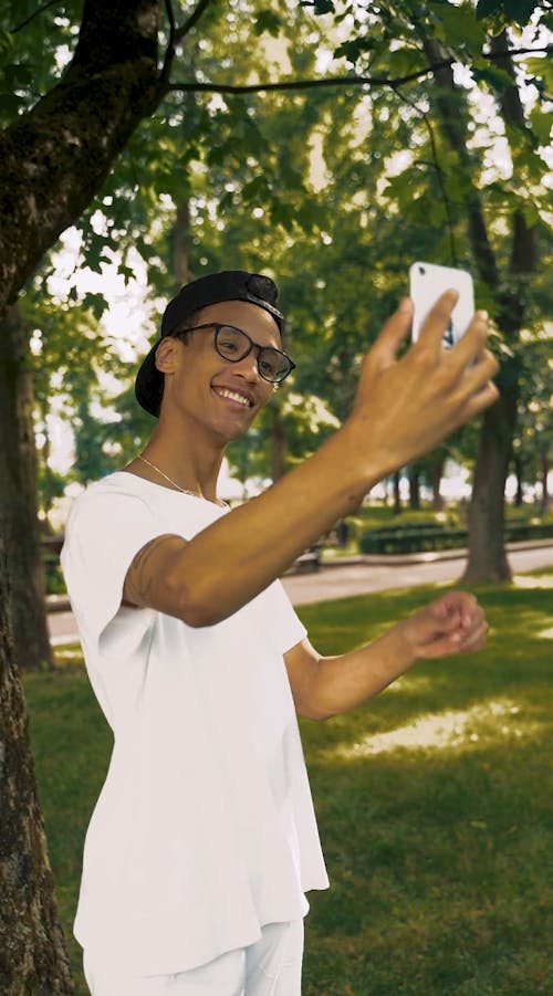 Young Man Taking a Selfie