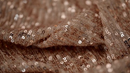 Close Up View of a Fabric with Sequins