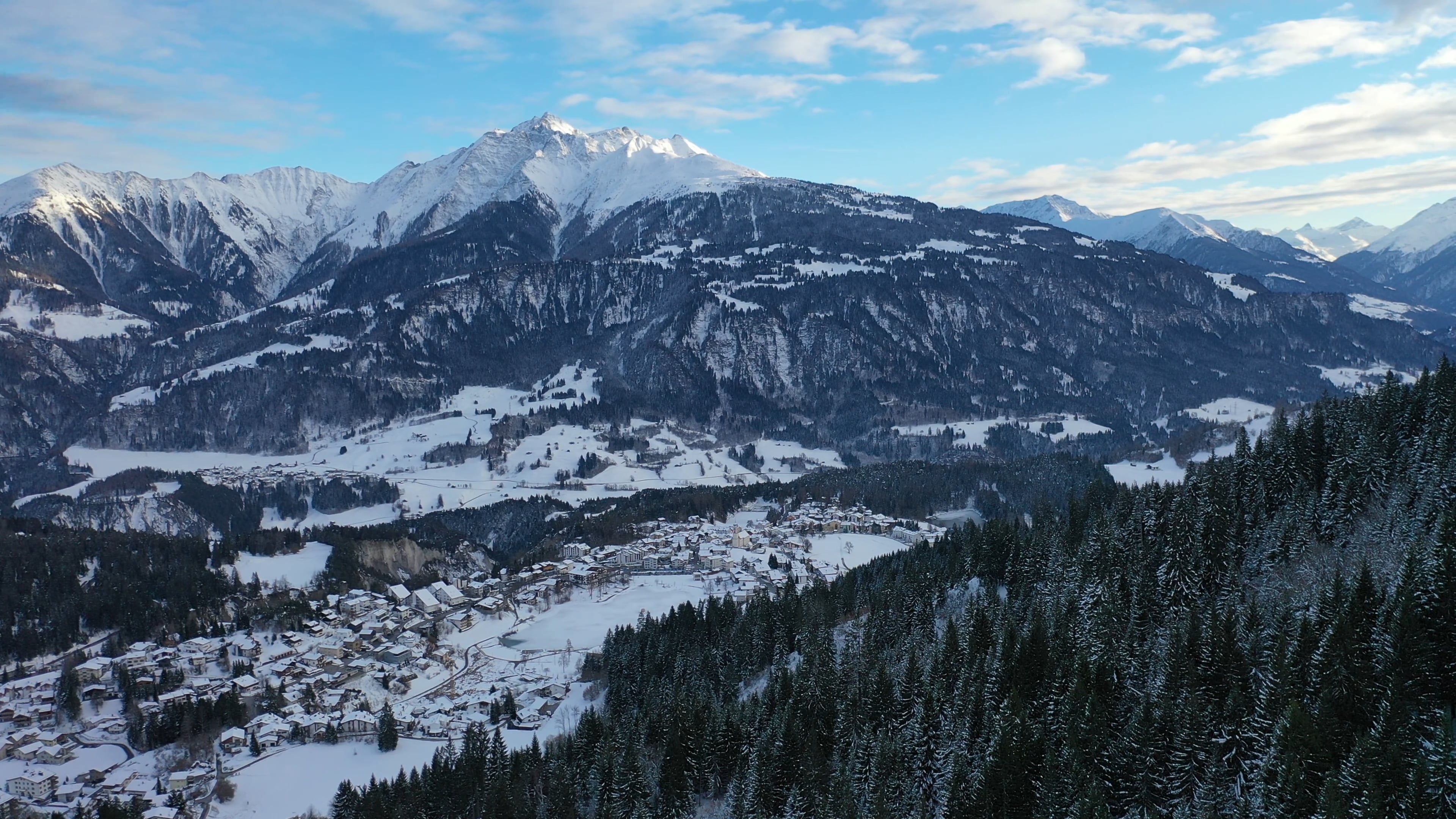 Drone Footage of a Snowy Mountains Free Stock Video Footage, Royalty ...