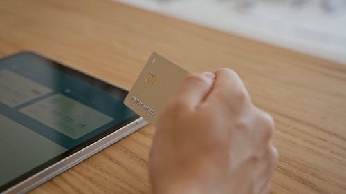 Mastercard Card Video Shallow Focus of a Person Holding His Mastercard Free Stock Video ...