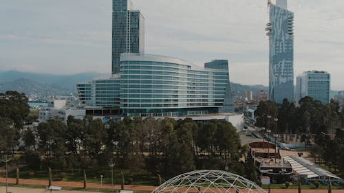 Drone Footage of City Buildings